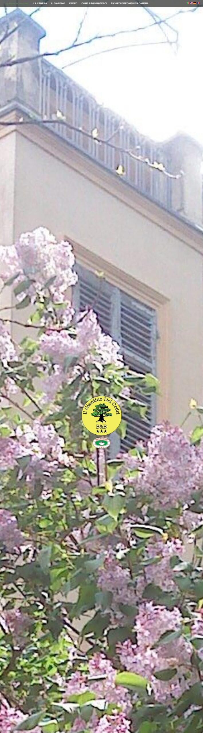Home page del sito Il Giardino dei Cedri