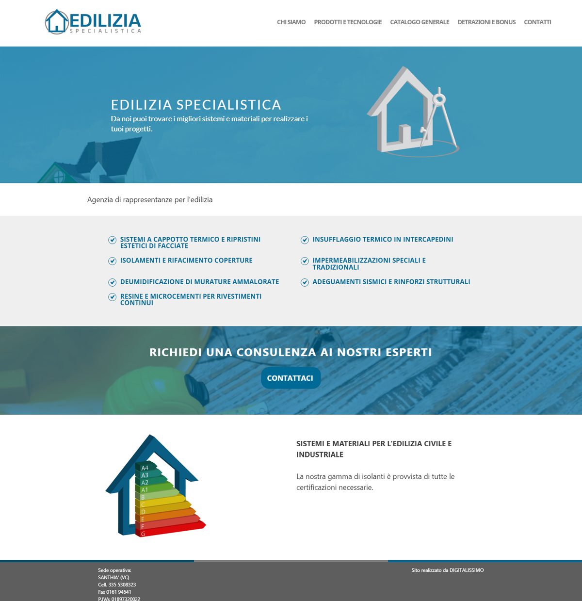 Home page del sito Edilizia Specialistica