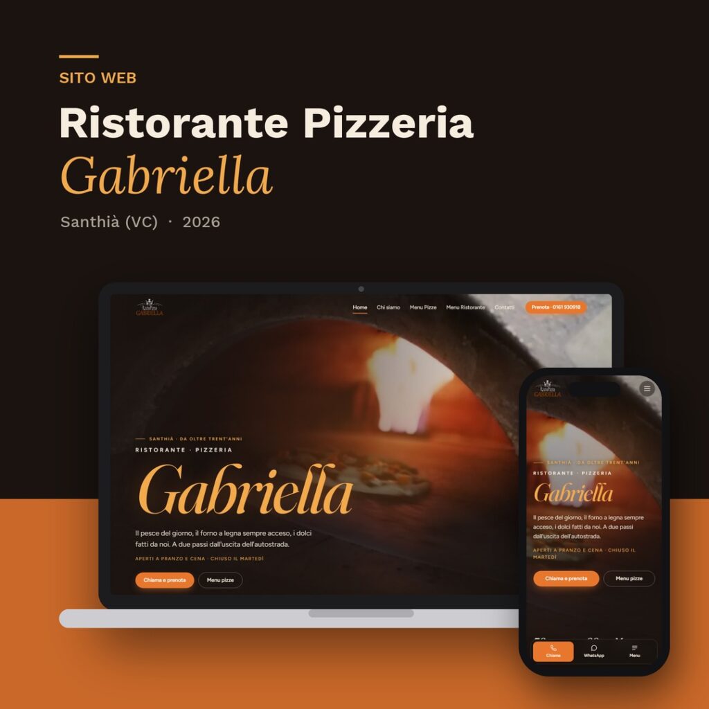 Ristorante Pizzeria Gabriella: progetto realizzato da Simona Guala