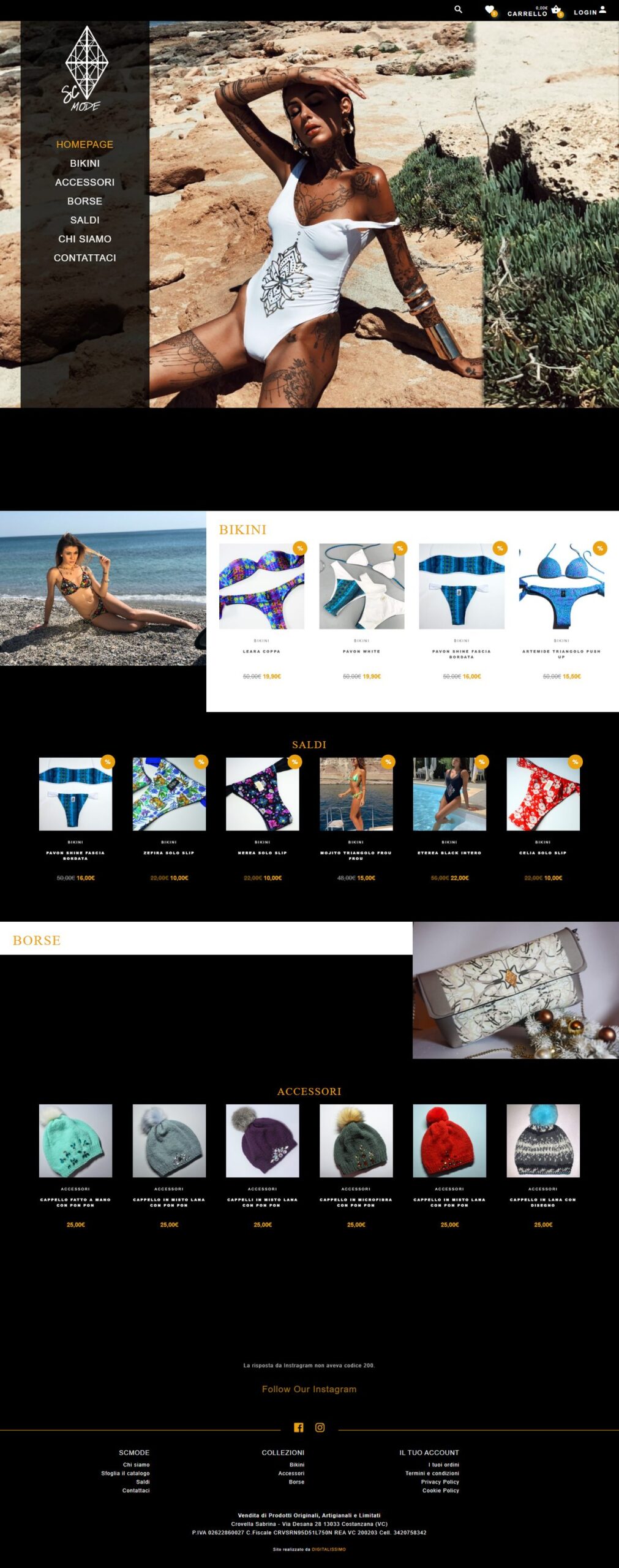 Home page del sito SC Mode