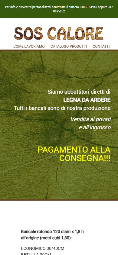 Il sito da smartphone